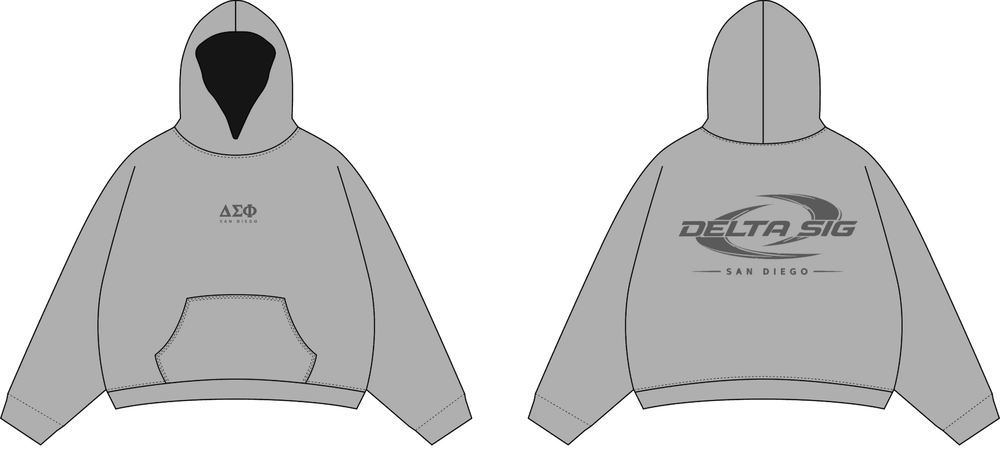 Delta Sigma Phi chrome orbit hoodie