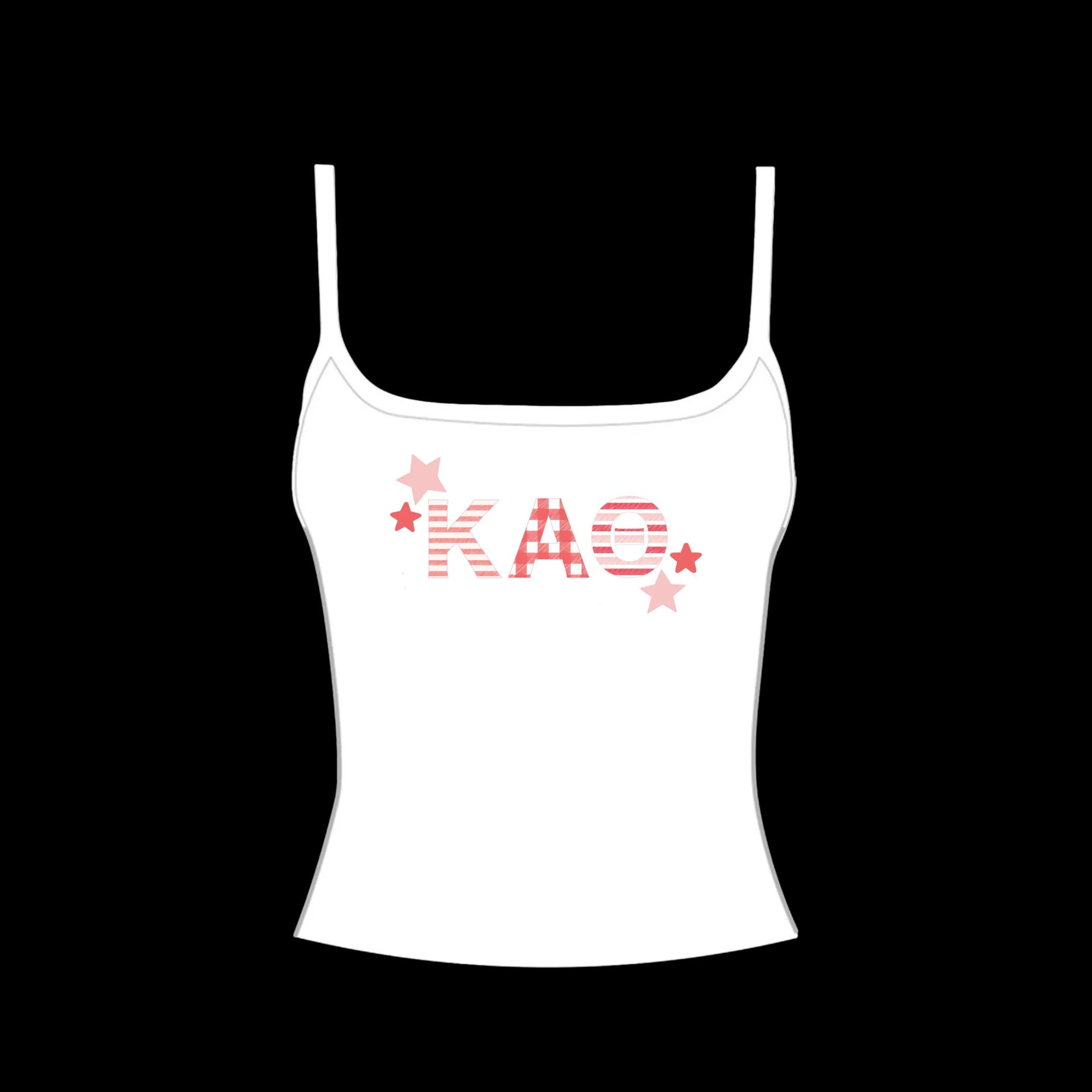 Kappa Alpha Theta star letters tank